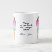 Beste Vrienden Cadeau Mok Twee Brunettes (Voorkant)