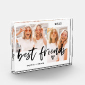 Beste vrienden | Casual script en twee fotorasters Fotoblokken (Links)