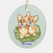 "Beste vrienden" Corgi Ornament (Links)