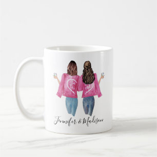 Beste Vrienden Custom Haar BFF Beste Vriendinnen V Koffiemok