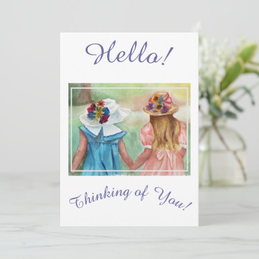 Beste vrienden die denken aan je feestelijke kaart (Staand voorkant)