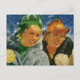 beste vrienden! Elegante en stijlvolle vrouwen Briefkaart