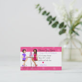 Beste vrienden en cupcakes visitekaartje (Staand voorkant)