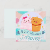 Beste vrienden Forever Feestdagenkaart (Voorkant / Achterkant)