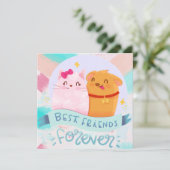 Beste vrienden Forever Feestdagenkaart (Staand voorkant)