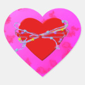 Beste vrienden Forever Hart Sticker (Voorkant)