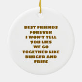 Beste vrienden Forever Keramisch Ornament (Achterkant)