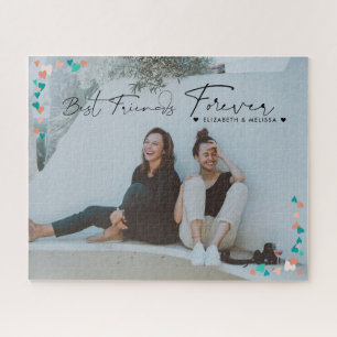 Beste vrienden Forever Moderne minimale BFF-foto Legpuzzel