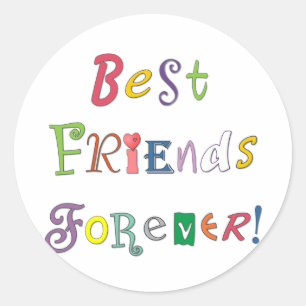 Beste vrienden Forever Ronde Sticker