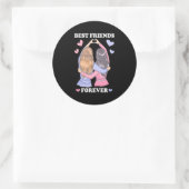 Beste vrienden Forever Ronde Sticker (Tas)