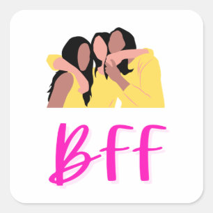 Beste vrienden Forever Vierkante Sticker