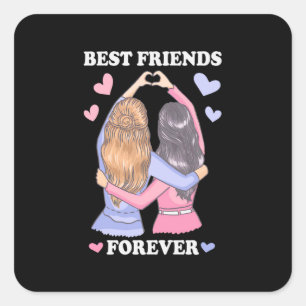 Beste vrienden Forever Vierkante Sticker