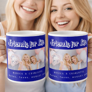 Beste vrienden foto koninklijk blauw namen koffiemok