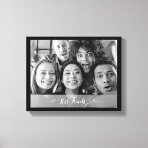 Beste Vrienden Foto Zwart-wit Canvas Afdruk