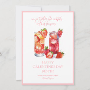 Beste vrienden Galentine's Day Cocktail Vakantieka Kaart
