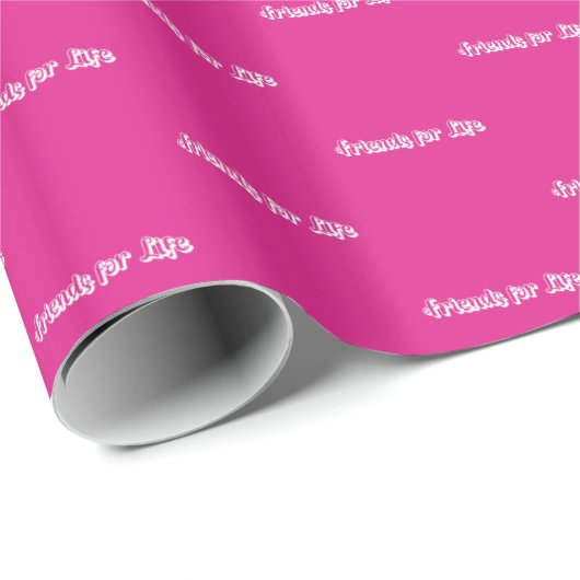 Beste vrienden heet roze wit script cadeaupapier (Rol Hoek)