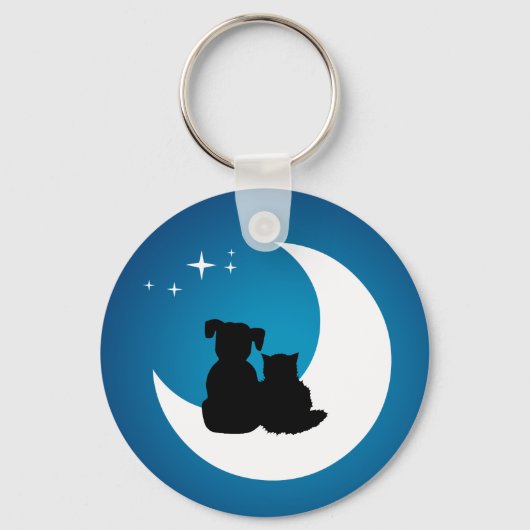 Beste vrienden - kat en hond - sleutelhanger (Voorkant)