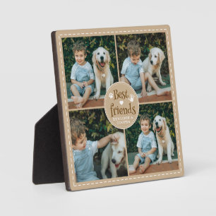 BESTE VRIENDEN Kind en Hond 4 Foto's Fotoplaat
