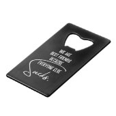 Beste vrienden kredietkaart flessenopener (Voorkant Gekanteld)