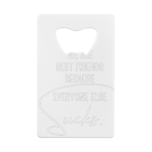 Beste vrienden kredietkaart flessenopener (Achterkant)