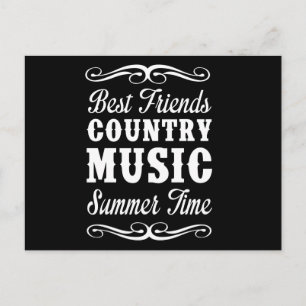 Beste vrienden, landmuziek, zomertijd briefkaart