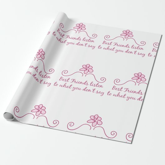 Beste vrienden luisteren cadeaupapier (Uitgerold)