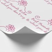 Beste vrienden luisteren cadeaupapier (Hoek)