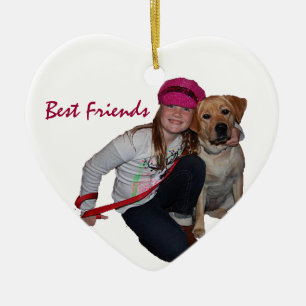 Beste vrienden- meisje & puppy keramisch ornament