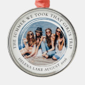 Beste Vrienden Meisjesreis Foto Aandenken Metalen Ornament (Voorkant)