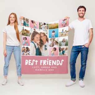Beste vrienden met kleurrijke 15 foto's modern min fleece deken