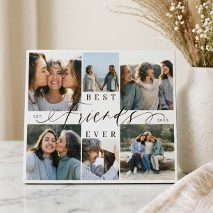 Beste vrienden ooit BFF-fotocollage Elegant cadeau Fotoplaat
