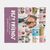 Beste vrienden paars 15 foto modern, minimaal cade fleece deken (Voorkant (Horizontaal))