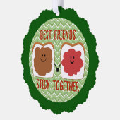 Beste vrienden PBnJ Ornament Kaart (Links)