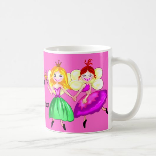  beste vrienden prinses fairy koffiemok (Rechts)