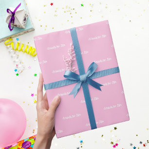 Beste vrienden roze pastel witte script cadeaupapier