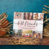 Beste vrienden roze pushslag 6 foto collage grid fotoplaat (Zijkant)