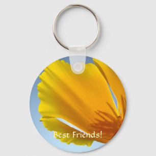 BESTE VRIENDEN Sleutelhanger Klaproos Bloem Sleute