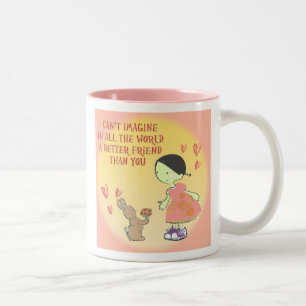 beste vrienden tweekleurige koffiemok