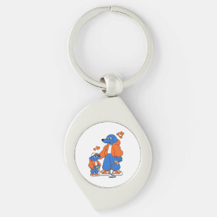 Beste Vrienden : Vader en zoon Blue Dog Duo ( Oran Sleutelhanger