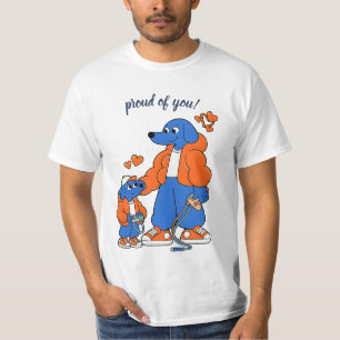 Beste Vrienden : Vader en zoon Blue Dog Duo ( Oran T-shirt