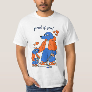 Beste Vrienden : Vader en zoon Blue Dog Duo ( Oran T-shirt
