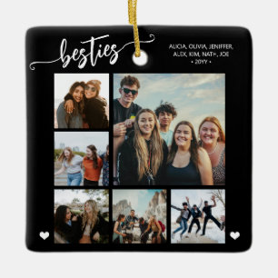 Beste vrienden van besties 6 foto modern aandenken keramisch ornament