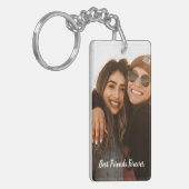 Beste Vrienden voor Aangepaste Foto en Naam Sleutelhanger (Voorkant Links)