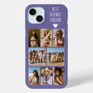 Beste Vrienden Voor Altijd 8 Foto Paars iPhone 15 Mini Hoesje