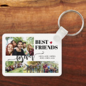 Beste vrienden voor altijd, aangepaste foto-collag sleutelhanger (Voorkant)