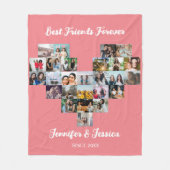Beste vrienden voor altijd aangepaste foto-collage fleece deken (Voorkant)