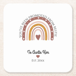 Beste Vrienden Voor Altijd Aangepaste Foto  Vierkante Kartonnen Onderzetter