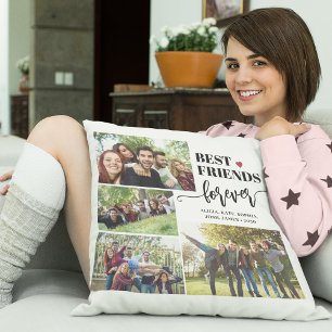 Beste vrienden voor altijd aangepaste fotocollage kussen