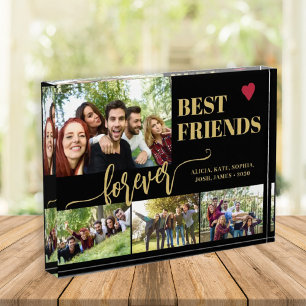 Beste vrienden voor altijd aangepaste namen collag fotoblokken