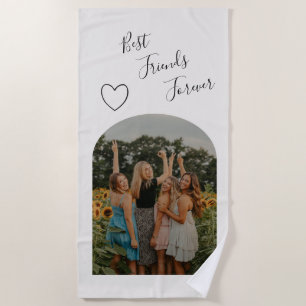 Beste Vrienden Voor Altijd BFF Aangepaste Foto Vor Strandlaken